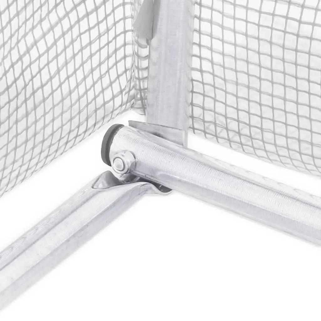 Greenhouse PE Cover Steel Frame 6x2x2 m White 12 m² Garden Plant House