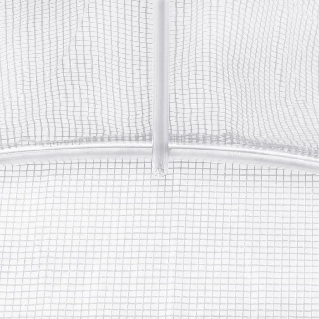 Greenhouse with Steel Frame White 36 m² 18x2x2 m Garden Plant House