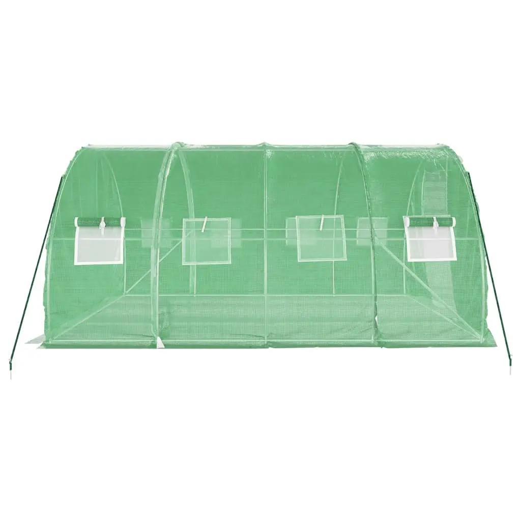 Greenhouse Durable PE Cover Steel Frame 12 m²