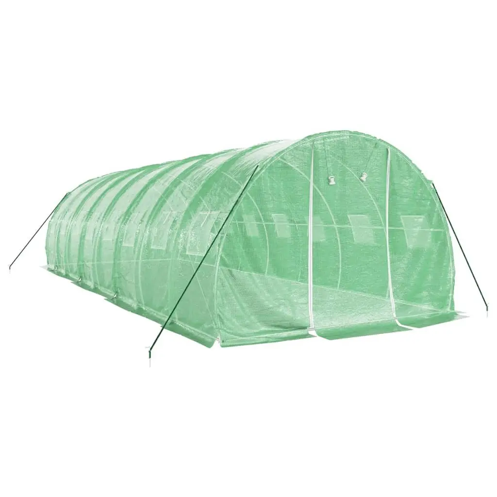 Greenhouse Steel Frame PE Cover 8x3x2 m