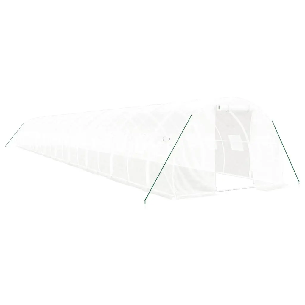 Greenhouse White Steel Frame 60 m² 20x3x2m Outdoor Plant House