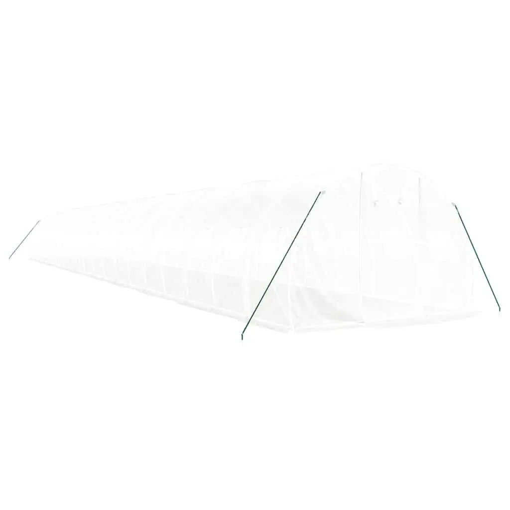 Greenhouse White Steel Frame 60 m² 20x3x2m Outdoor Plant House