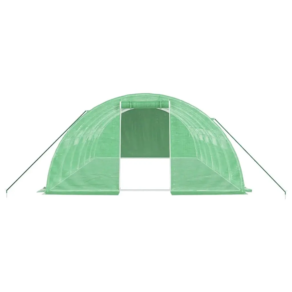 Greenhouse Steel Frame Durable PE Cover 6x4x2m