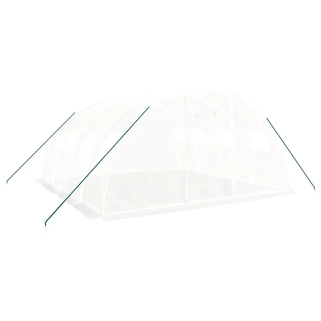 Greenhouse Steel Frame White PE Cover 4x4x2m