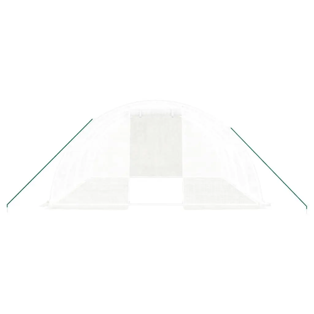Greenhouse Steel Frame White PE Cover 4x4x2m