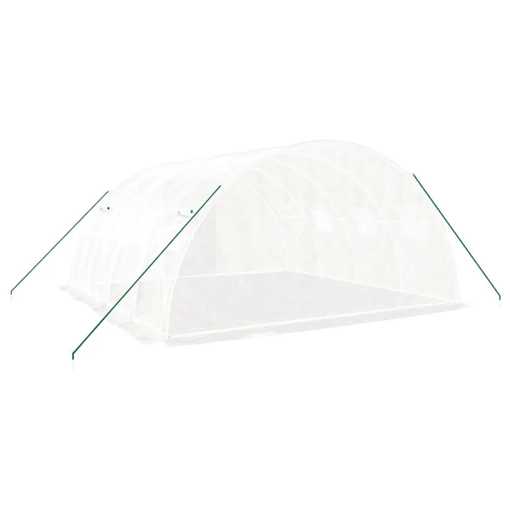 Greenhouse Steel Frame White PE Cover 4x4x2m