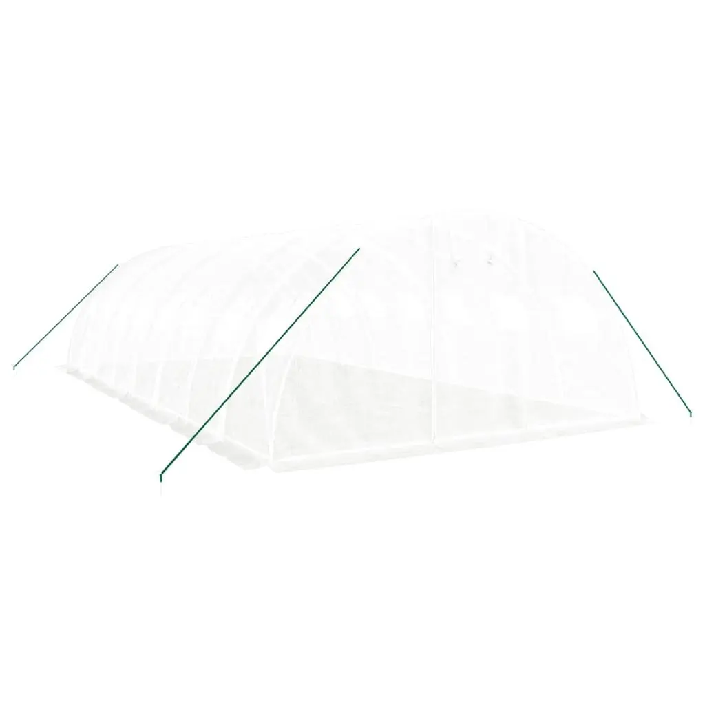 Greenhouse 32m² Steel Frame White 8x4x2m Garden Plant House UV Protection