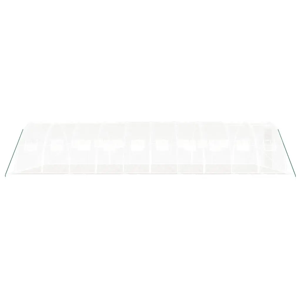 Greenhouse PE Cover White Steel Frame 10x4x2m