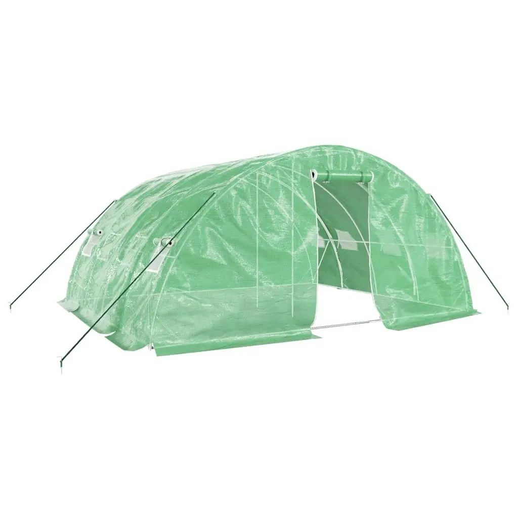 Greenhouse Steel Frame Green 20m² 5x4x2.3m Roll-up Door