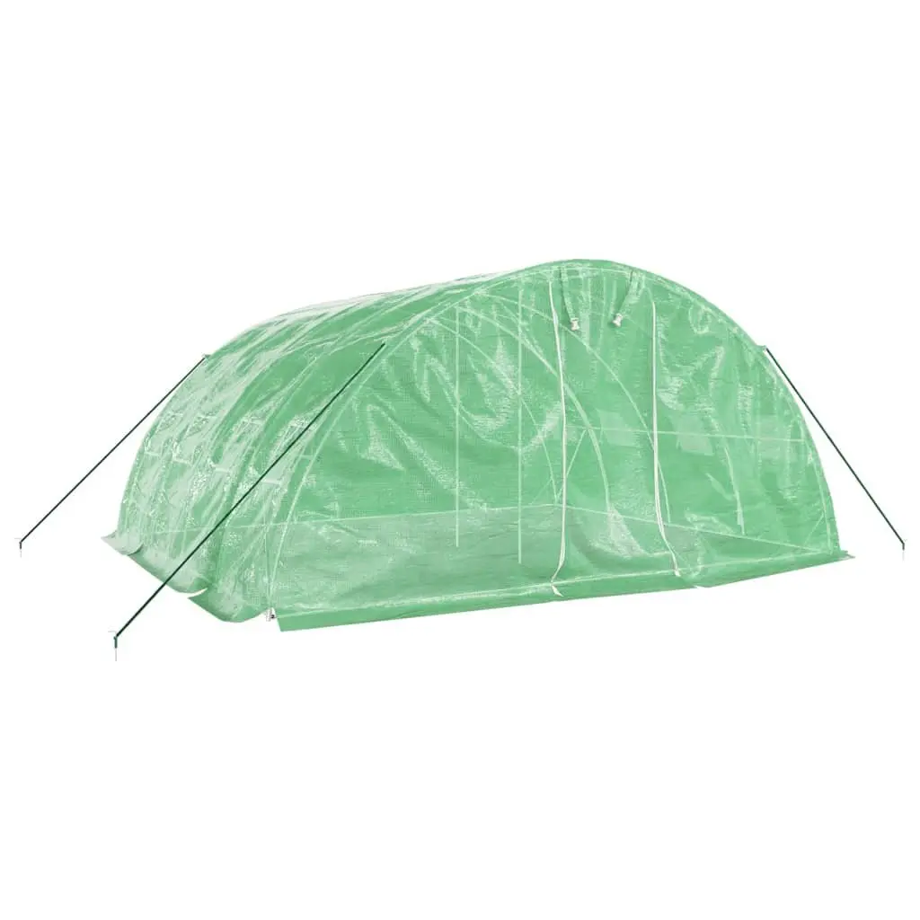 Greenhouse Steel Frame Green 20m² 5x4x2.3m Roll-up Door
