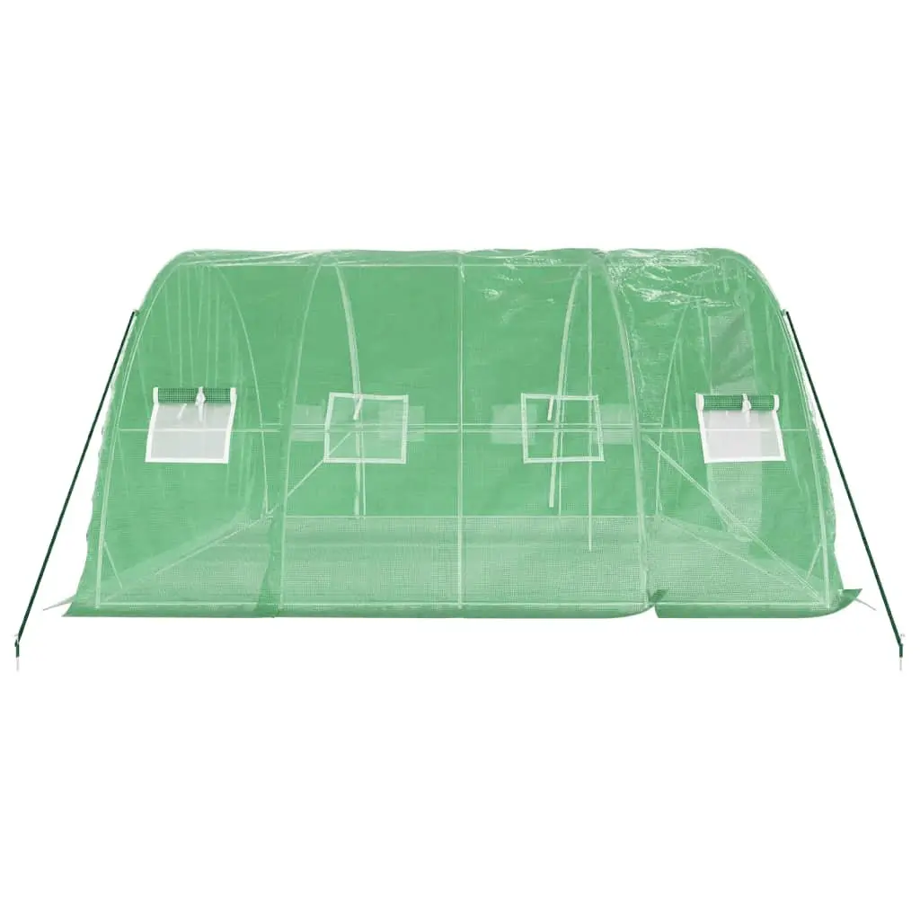 Greenhouse Steel Frame Green 20m² 5x4x2.3m Roll-up Door