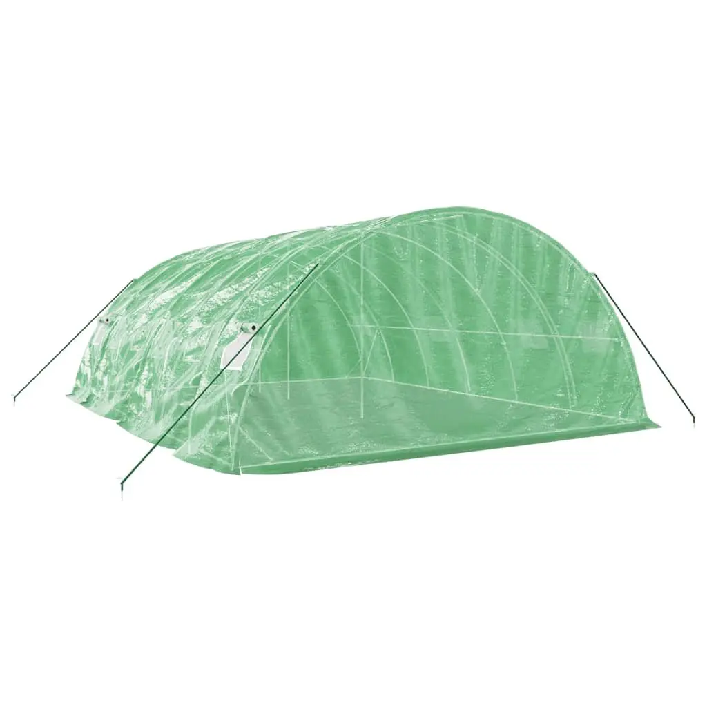 Greenhouse Spacious 6x5x2.3m Durable Steel Frame PE Cover Green