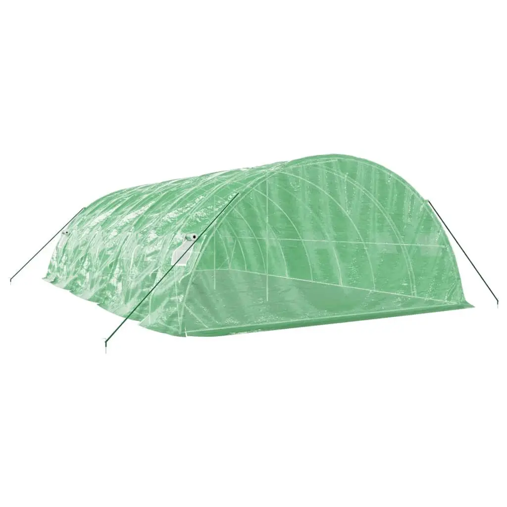 Greenhouse Steel Frame Roll-Up Door Mesh Windows 8x5x2.3m