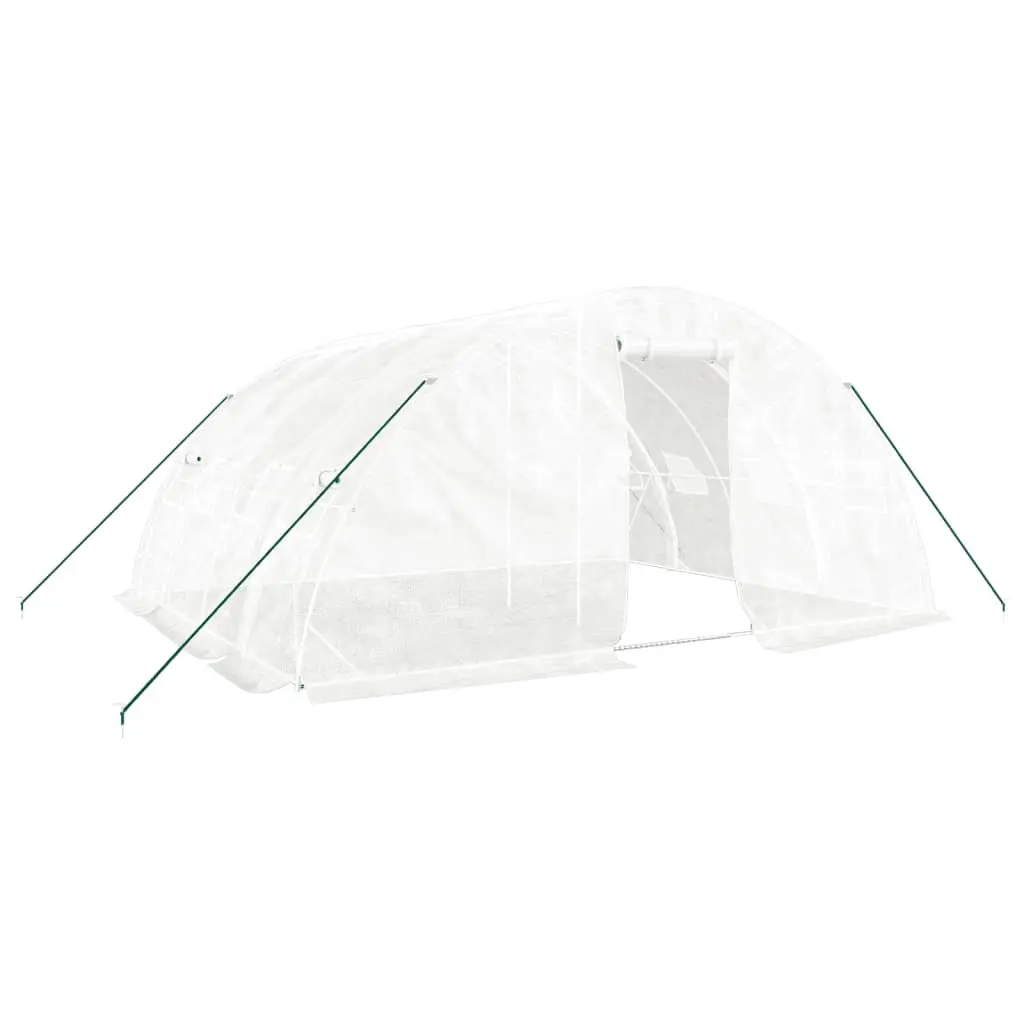 Greenhouse Steel Frame White 20m² 5x4x2.3m Outdoor Plant House
