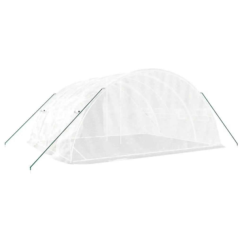 Greenhouse Steel Frame White 20m² 5x4x2.3m Outdoor Plant House