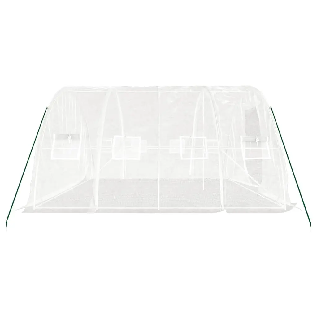 Greenhouse Steel Frame White 20m² 5x4x2.3m Outdoor Plant House