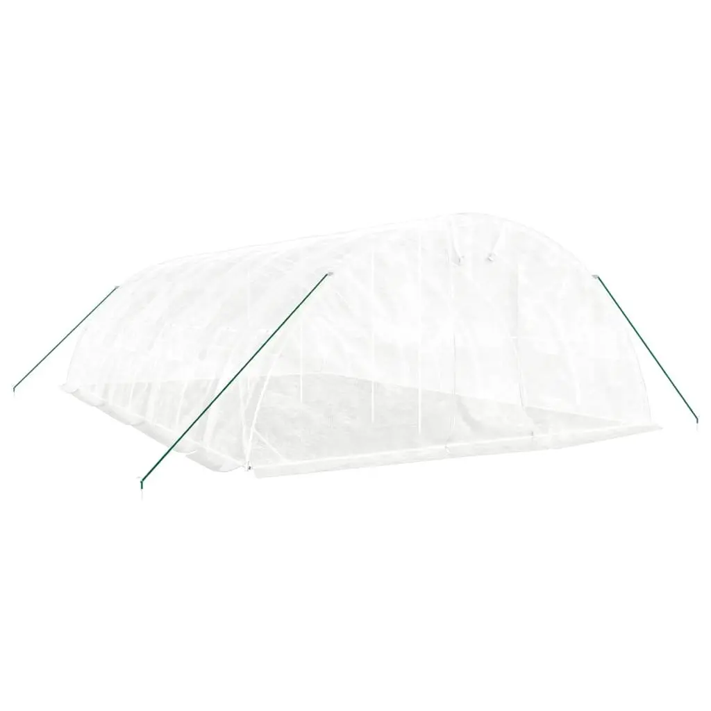 Greenhouse Portable Steel Frame White 8x5x2.3 m 40 m² Garden Plant House