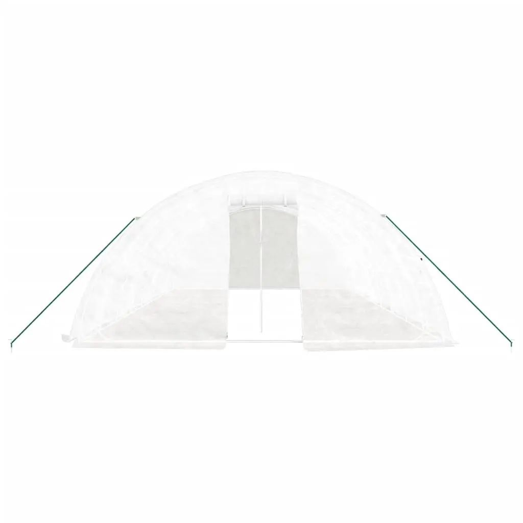 Greenhouse Portable Steel Frame White 8x5x2.3 m 40 m² Garden Plant House