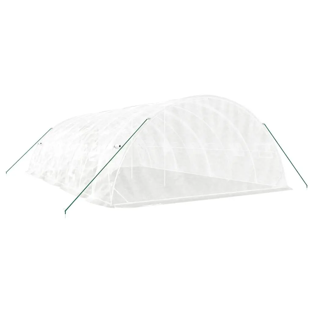 Greenhouse Portable Steel Frame White 8x5x2.3 m 40 m² Garden Plant House