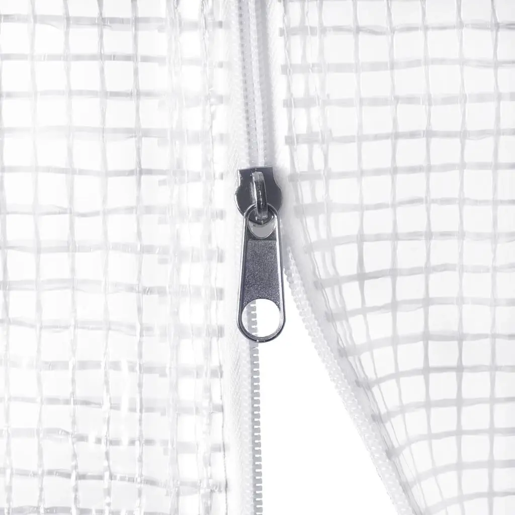 Greenhouse Steel Frame PE Cover 12x5x2.3m White
