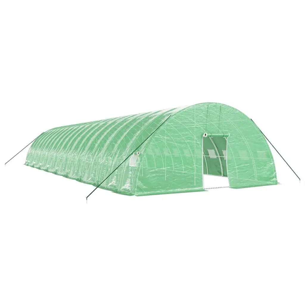 Greenhouse Steel Frame Green 18x6x2.85m 108m² UV Cover