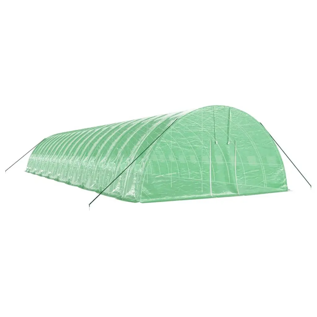 Greenhouse Steel Frame Green 18x6x2.85m 108m² UV Cover