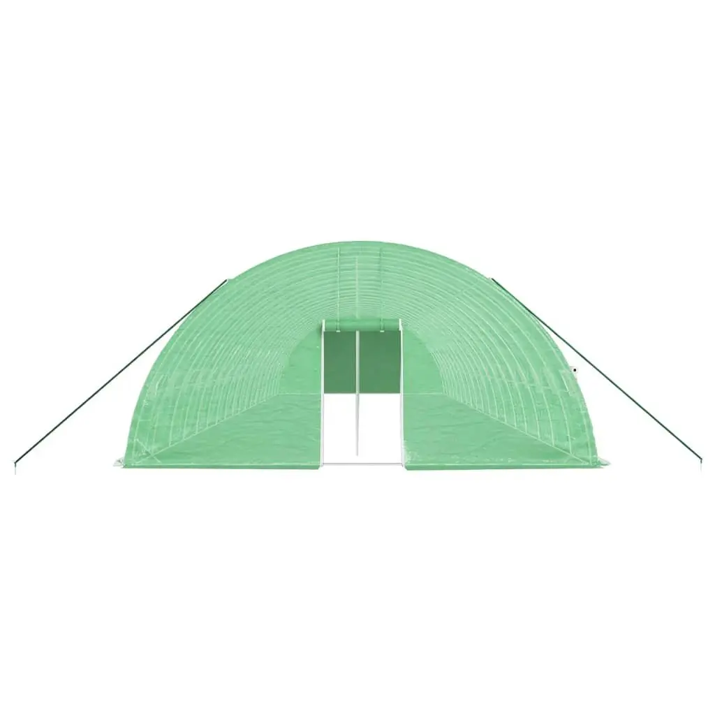 Greenhouse Steel Frame Green 18x6x2.85m 108m² UV Cover