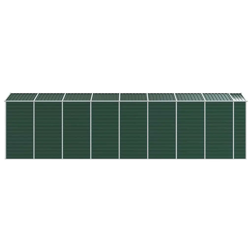 Outdoor Storage Shed Green Galvanised Steel Durable 191x725x198cm