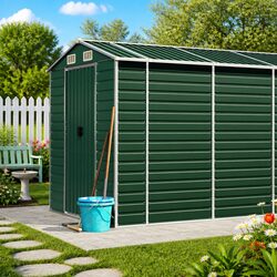 Your Friendly Garden Shed 191x810x198 cm in Green Steel