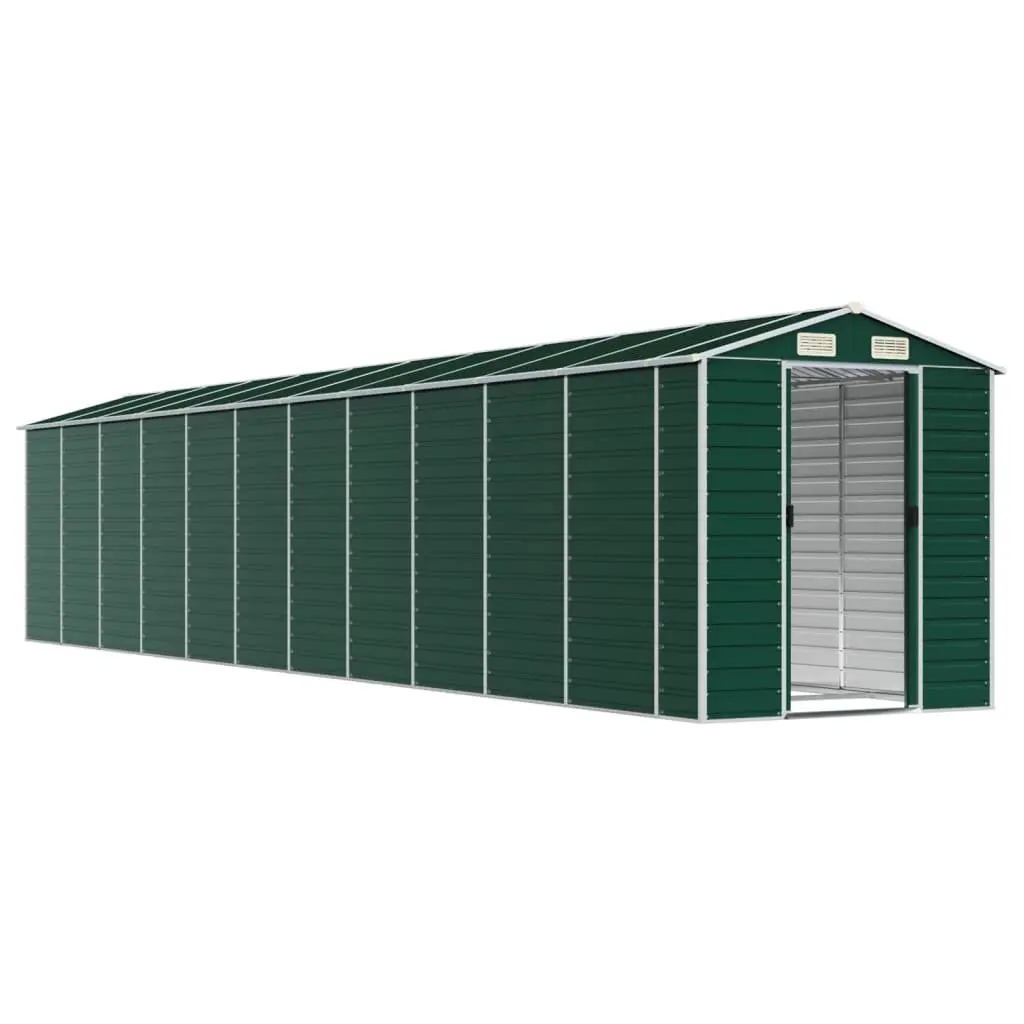 Garden Shed Green Metal Storage Outdoor Tool House Galvanised Steel Structure 191 x 980 x 198 cm