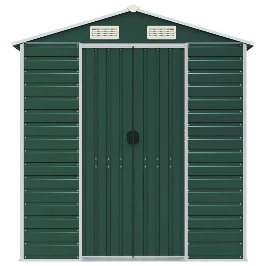 Garden Shed Green Metal Storage Outdoor Tool House Galvanised Steel Structure 191 x 980 x 198 cm