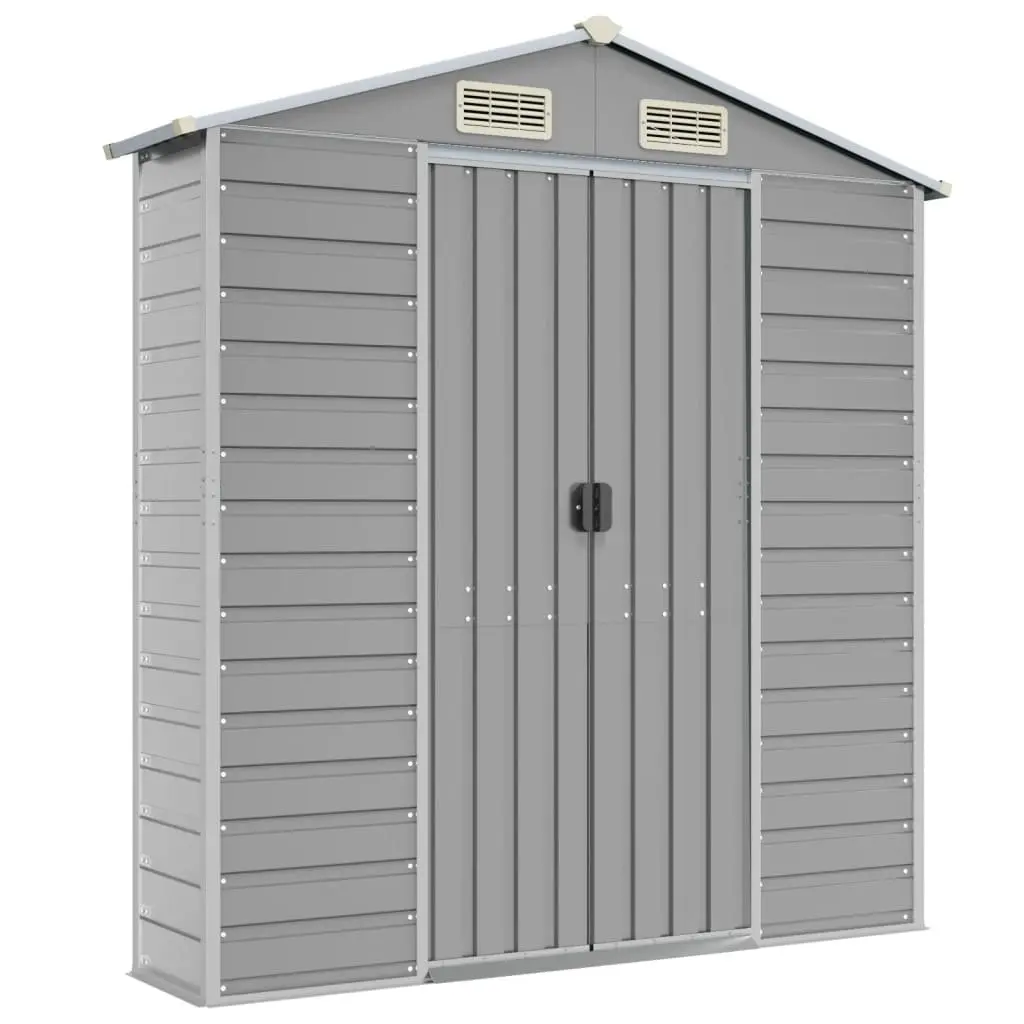 Garden Shed Galvanised Steel Grey Outdoor Storage 191x385x198cm