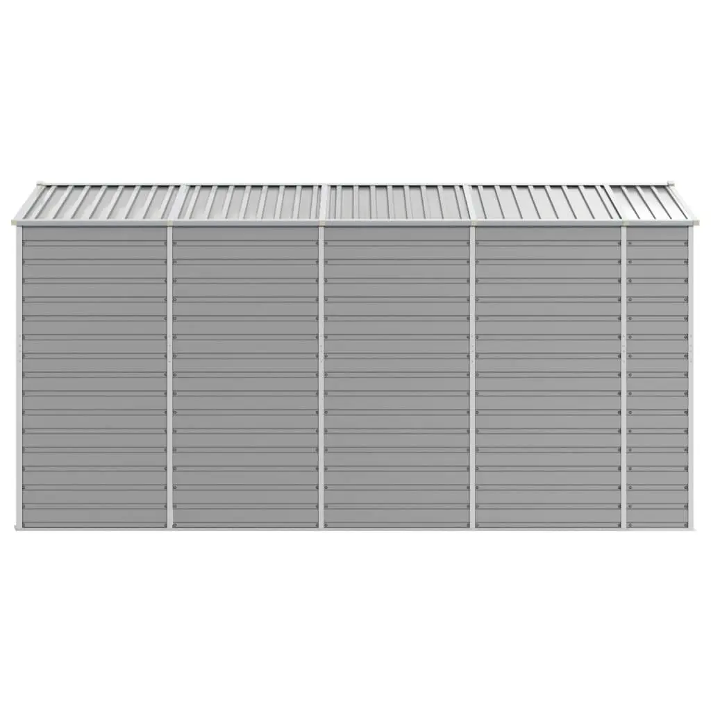 Garden Shed Galvanised Steel Grey Outdoor Storage 191x385x198cm