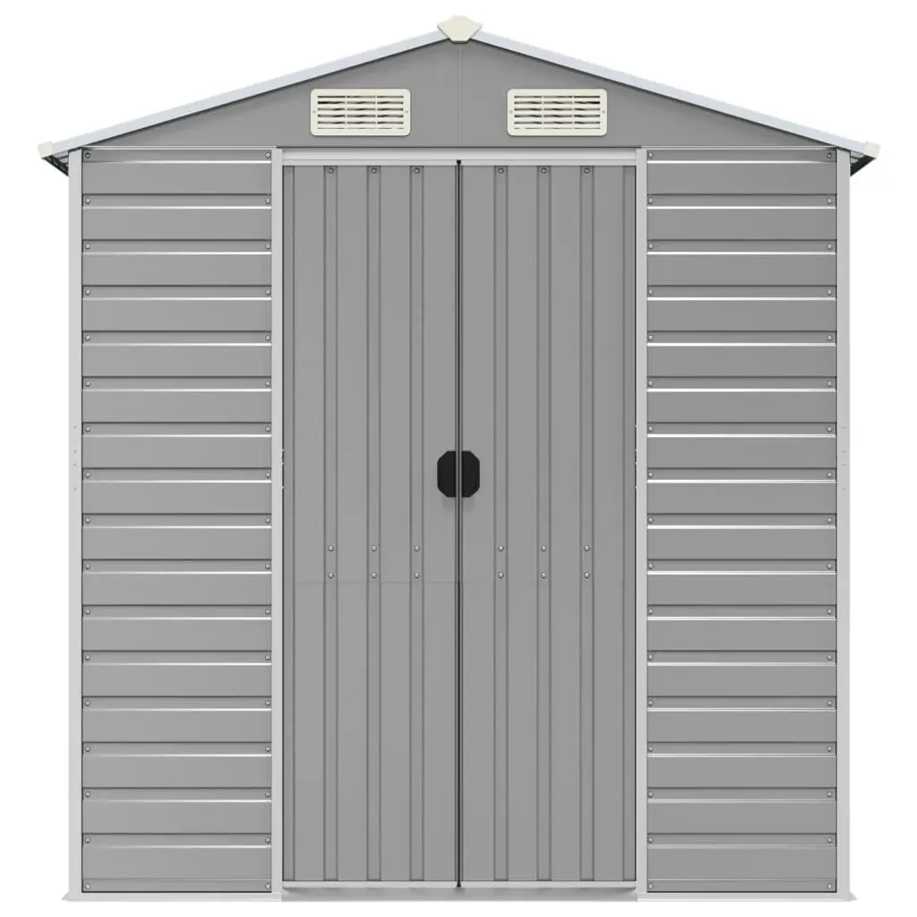 Grey Metal Garden Storage Shed