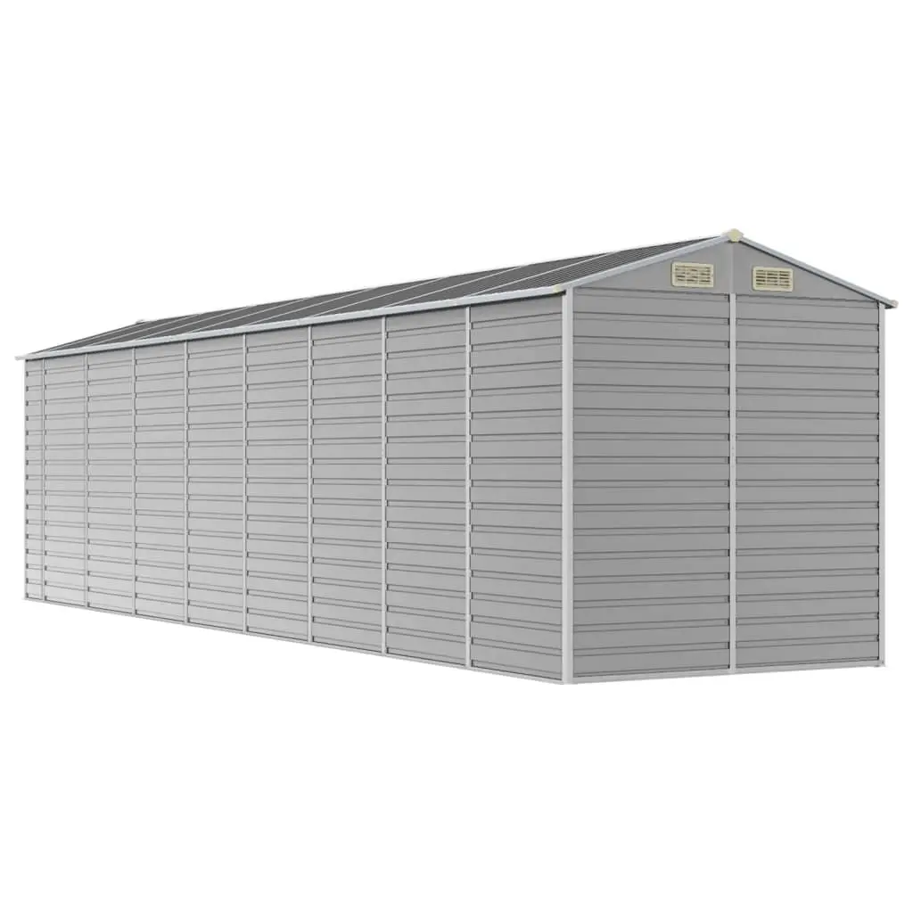 Grey Metal Garden Storage Shed