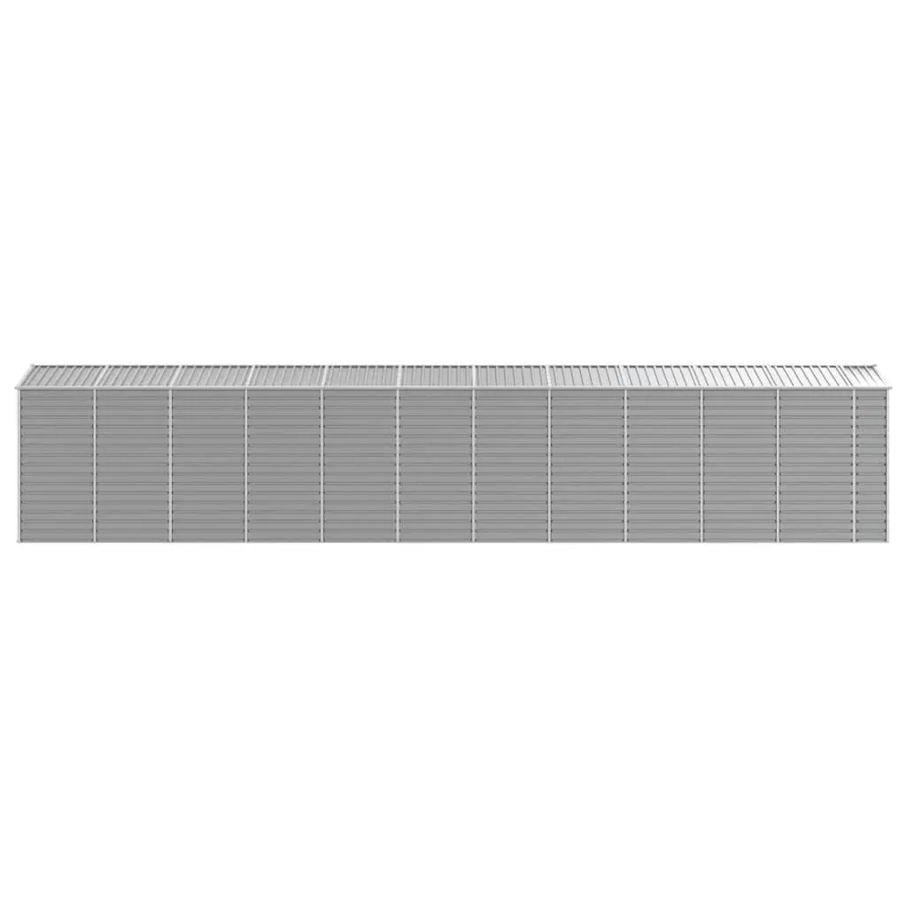 Garden Shed Light Grey Galvanised Steel Outdoor Storage Tool House 191x980x198cm