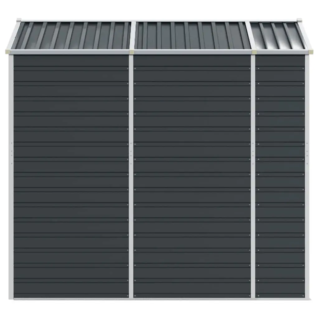 Garden Shed Anthracite Galvanised Steel Metal Outdoor Storage 191 x 215 x 198 cm