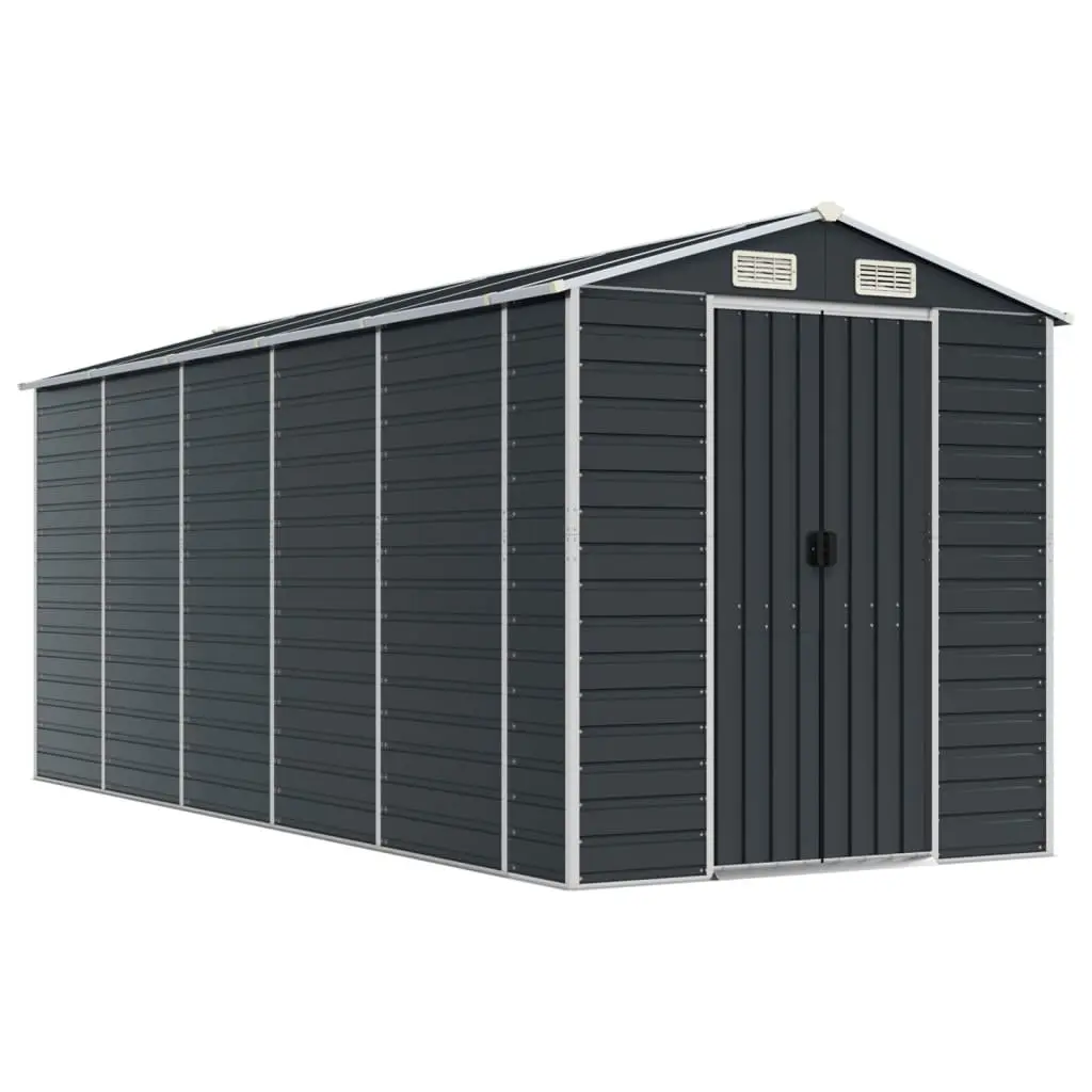 Garden Shed Metal Storage Anthracite 191x470x198 cm