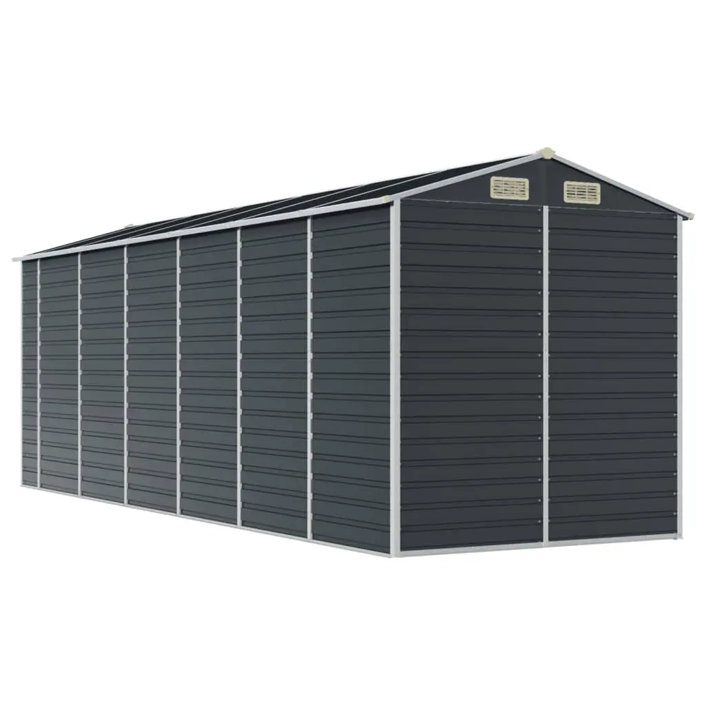 Garden Shed Anthracite Galvanised Steel Outdoor Storage 191 x 555 x 198 cm