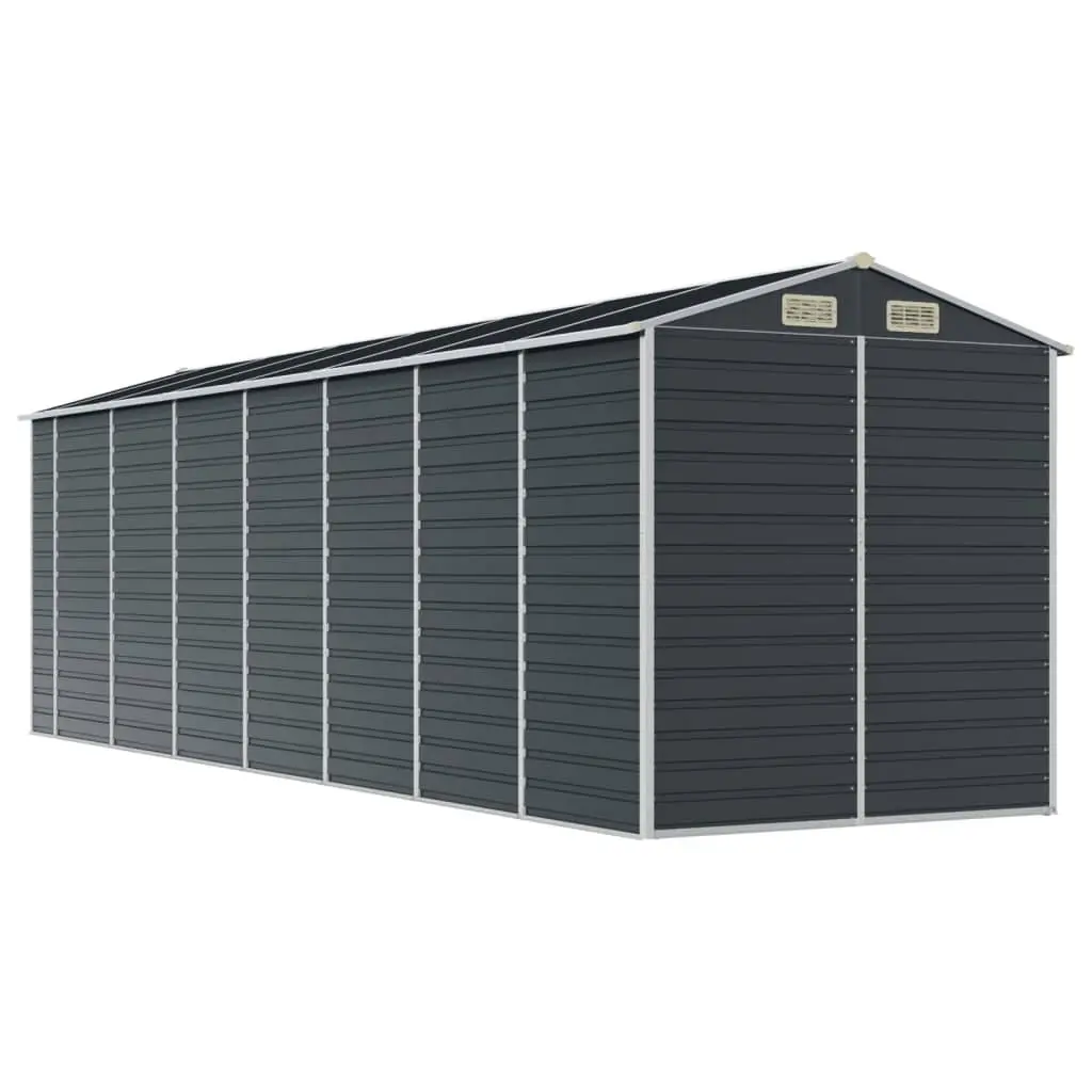 Garden Shed Anthracite 191x640x198cm Galvanised Steel Outdoor Storage Tool House
