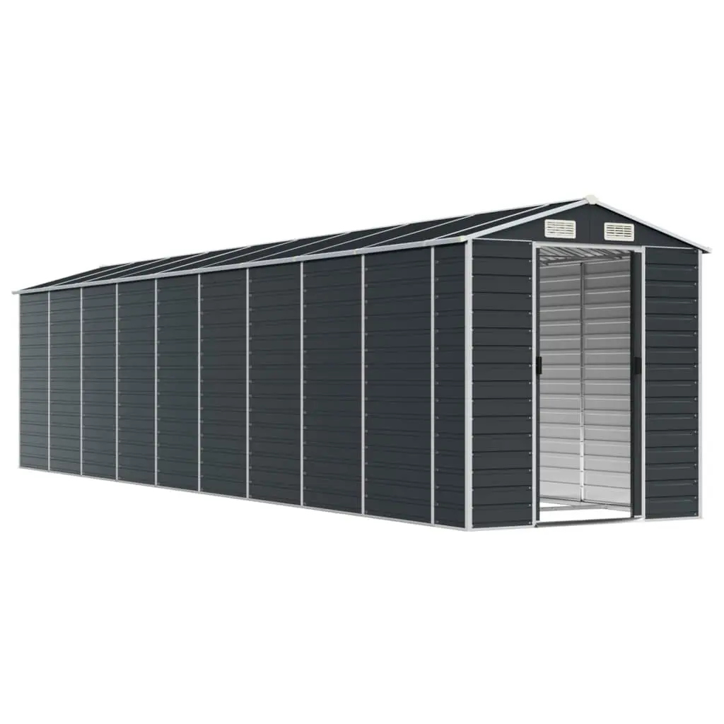 Galvanised Steel Garden Shed Outdoor Storage Tool Anthracite 191x810x198 cm