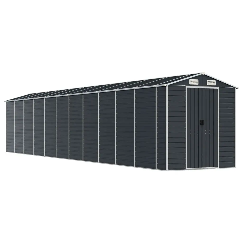 Garden Shed Galvanised Steel Anthracite 191x980x198cm Outdoor Storage Tool House