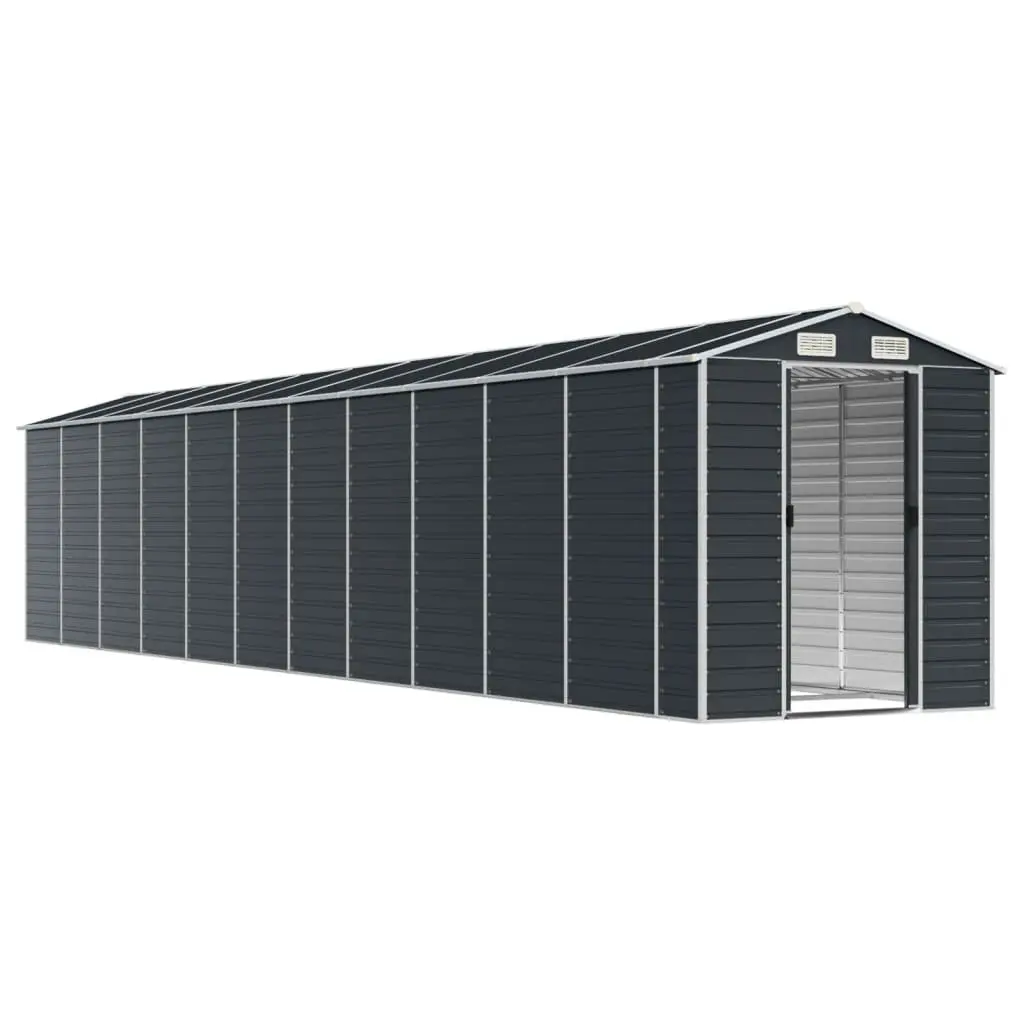 Garden Shed Galvanised Steel Anthracite 191x980x198cm Outdoor Storage Tool House
