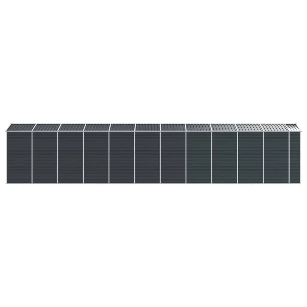 Garden Shed Galvanised Steel Anthracite 191x980x198cm Outdoor Storage Tool House