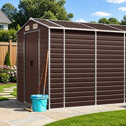 Your Reliable Brown Garden Shed 191x725x198 cm for Outdoors