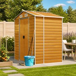 Smart Storage: Galvanised Steel Garden Shed 191x130x198cm