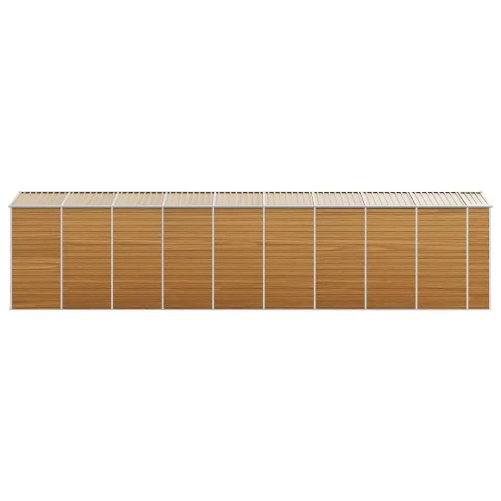 Garden Shed Galvanised Steel Outdoor Storage Brown 191 x 810 x 198 cm