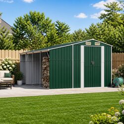 Your Perfect Green Garden Shed 277x365.5x179cm Awaits!