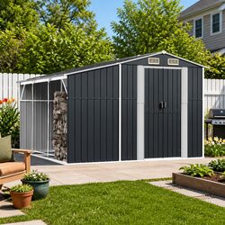 Friendly Anthracite Garden Shed 277x279x179cm for Your Needs