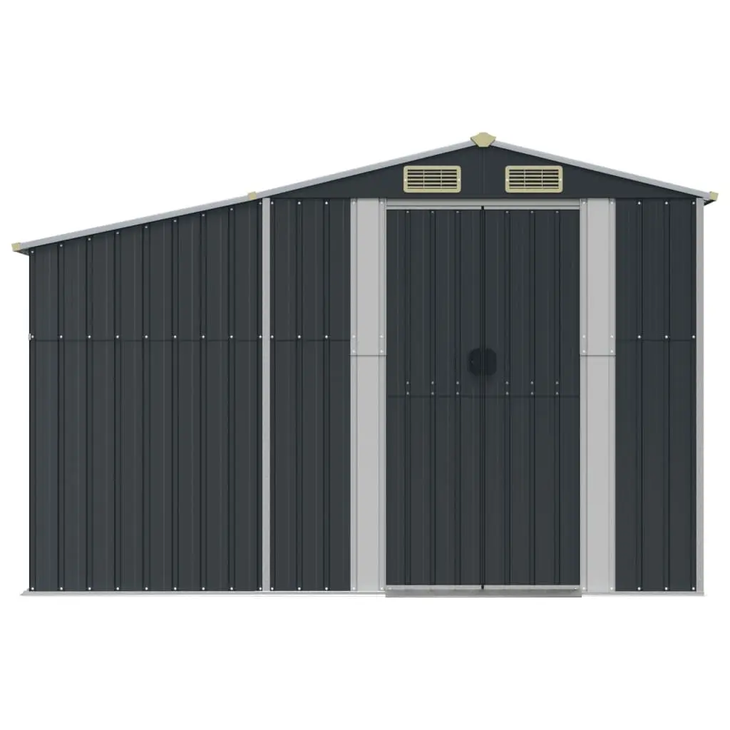 Garden Shed Anthracite 277x365.5x179cm Galvanised Steel Outdoor Storage Tool